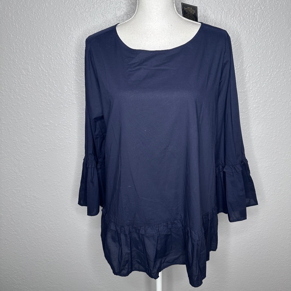 NWT Blue Peplum top DG2‎